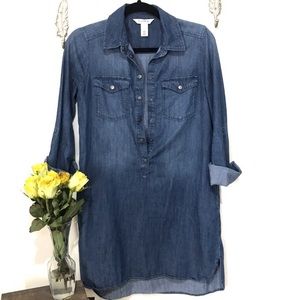 WHBM Denim style Popover shirt dress